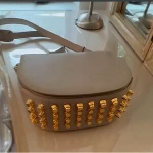 ❌SOLD❌ Wang Gray Lia Crossbody Bag with Gold Studs